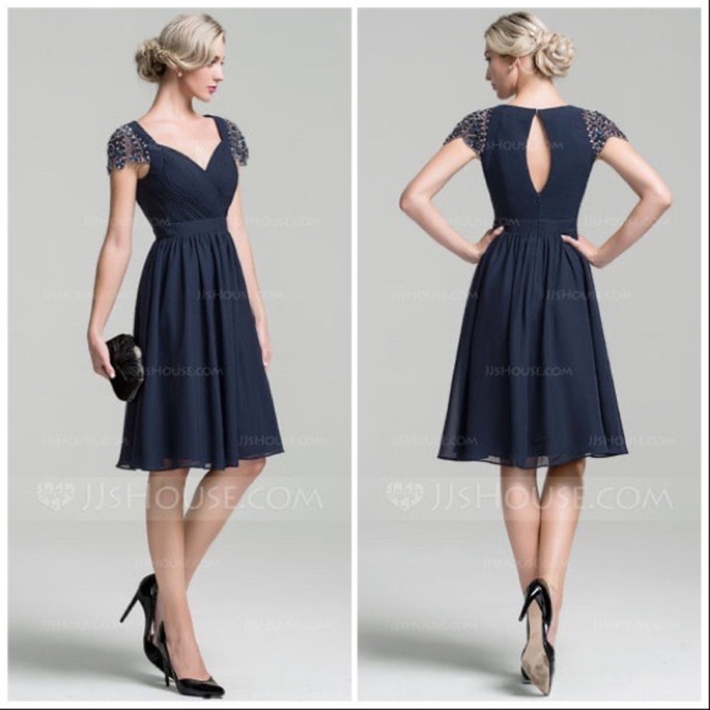 JJ’s House Dark Navy Cocktail Dress - Picture 8 of 16